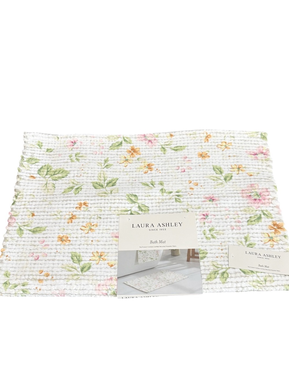 NEW Laura Ashley FLORAL Bath Rug
